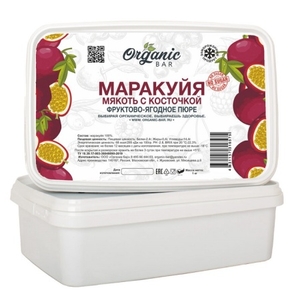 Пюре замороженное Маракуйя с косточкой Organic bar 1 кг